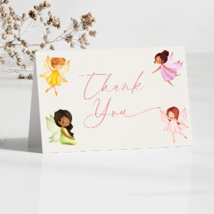 Fairy Enchanted Fairies Baby Shower Letterpress Thank You Card