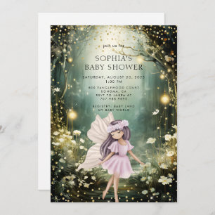 Fairy Enchanted Forest Baby Shower Invitation