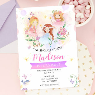 Fairy Enchanted Garden Magical Birthday Party Invitation