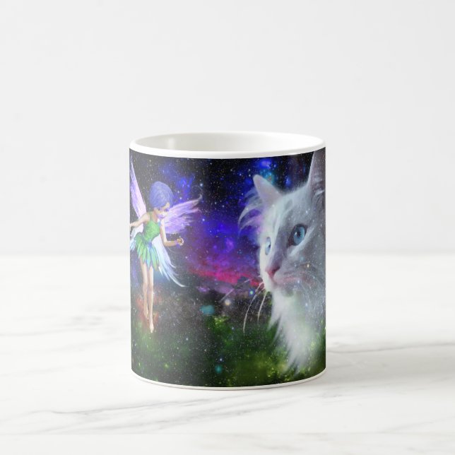 Fairy Encounters Cat Coffee Mug (Center)