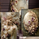 Fairy Ethereal Fantasy Butterfly Botanical Wrapping Paper Sheets