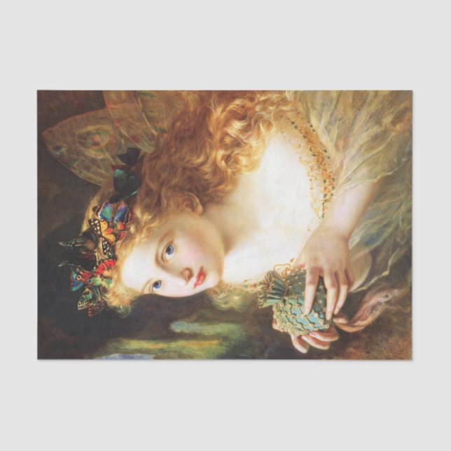 Fairy Fairies Butterfly Butterflies Decoupage  Tissue Paper (Front)