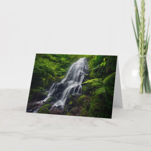 Fairy Falls  Colombia River Gorge Oregon Card