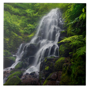 Fairy Falls Colombia River Gorge Oregon. Ceramic Tile