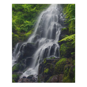 Fairy Falls Colombia River Gorge Oregon. Faux Canvas Print