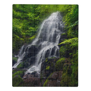 Fairy Falls Colombia River Gorge Oregon. Jigsaw Puzzle