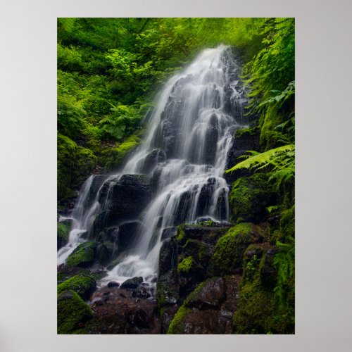 Fairy Falls  Colombia River Gorge Oregon Poster