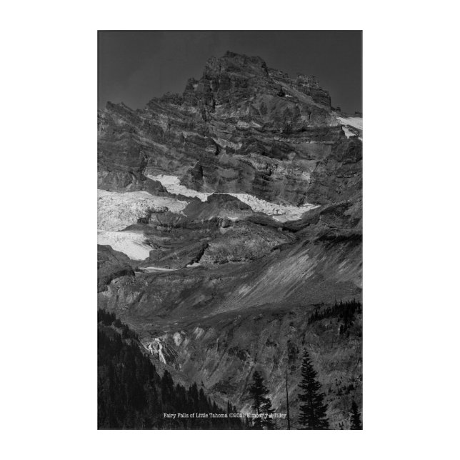 Fairy Falls of Little Tahoma Acrylic Print (Front)