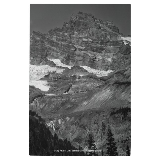 Fairy Falls of Little Tahoma Metal Print (Front)