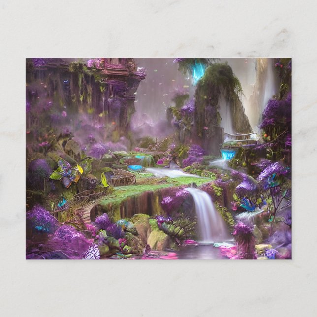 Fairy Fantasy Castle Landscape Postcard (Front)