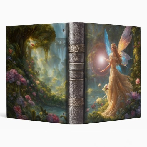 Fairy Fantasy no1 Fine Art Faux Leather 3 Ring Binder