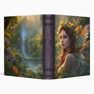 Fairy Fantasy no.2 Fine Art Faux Leather 3 Ring Binder