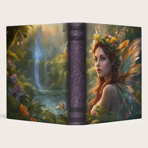Fairy Fantasy no.2 Fine Art Faux Leather 3 Ring Binder