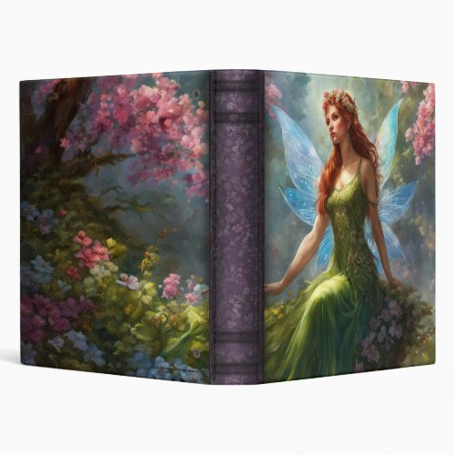 Fairy Fantasy no4 Fine Art Faux Leather 3 Ring Binder
