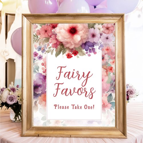 Fairy Favors Fairycore Garden Birthday Party Sign