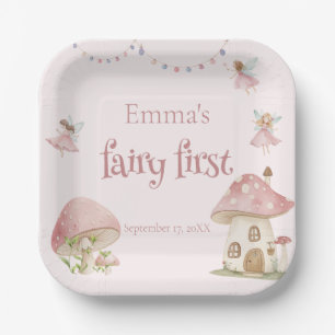 Fairy First 1st Birthday Enchanted Magical Paper Plates