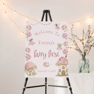 Fairy First 1st Birthday Enchanted Magical Welcome Foam Board