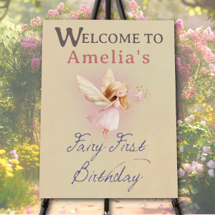 Fairy First Birthday 1st Birthday Welcome  Foam Board