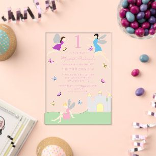 Fairy First Birthday Acrylic Invitations