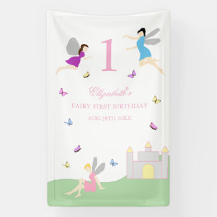 Fairy First Birthday Banner