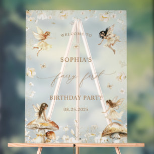 Fairy First Birthday Boho Welcome Acrylic Sign