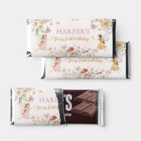 Fairy First Birthday Chocolate Bar Favors