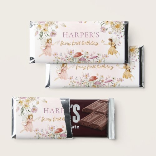 Fairy First Birthday Chocolate Bar Favors