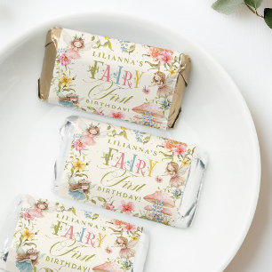 Fairy First Birthday Colorful Enchanted Garden Hershey's Miniatures