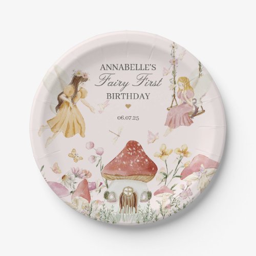 Fairy First Birthday Enchanted Dessert Tableware Paper Plates