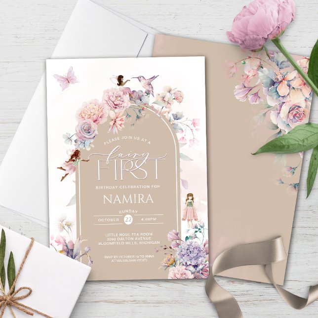 Fairy First Birthday Enchanted Garden Party Invitation (Creator Uploaded)