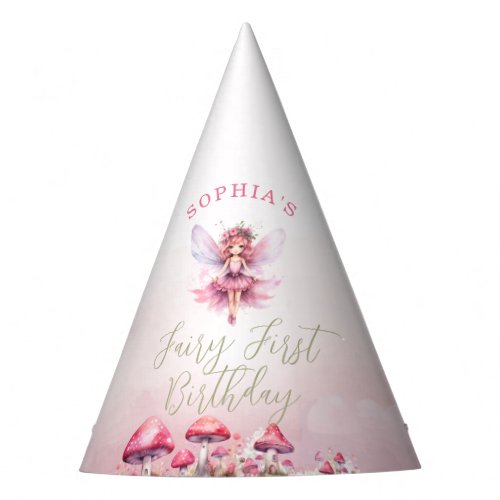 Fairy First Birthday Enchanted Woods Party Hat