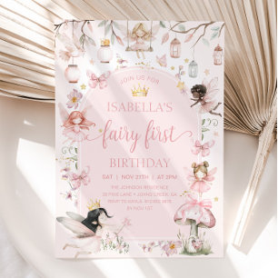 FAIRY FIRST BIRTHDAY Fairy Garden Birthday Party Invitation