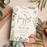 Fairy First Birthday Forest Watercolor Mushroom  Invitation<br><div class="desc">Introducing the perfect invitation for your little girl's first birthday celebration - the "Fairy First Birthday" invitation! Delightful fairies, enchanted forest creatures, colorful mushrooms, and fluttering butterflies are all captured in beautiful watercolor pastel tones, making this invitation a magical way to kick off your little one's big day. The invitation...</div>