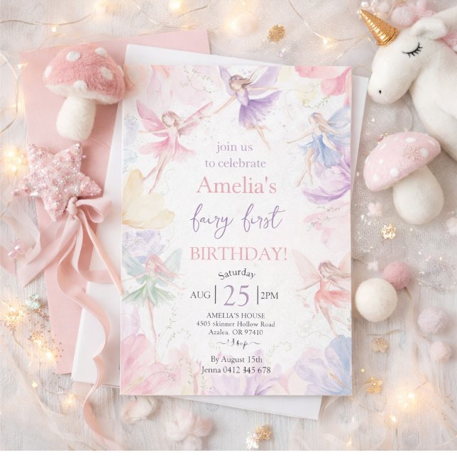 Fairy First Birthday Invitation (Creator Uploaded)