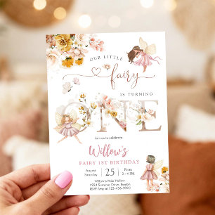 Fairy First Birthday Invitation