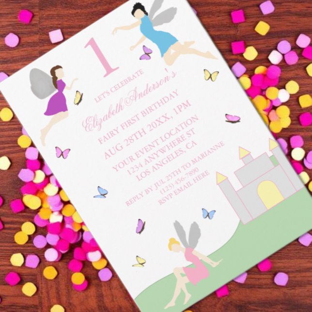 Fairy First Birthday Invitation (Creator Uploaded)