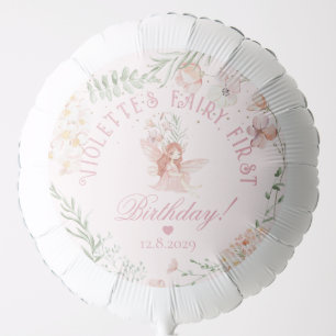 Fairy First Birthday Magical Enchanted Garden Balloon