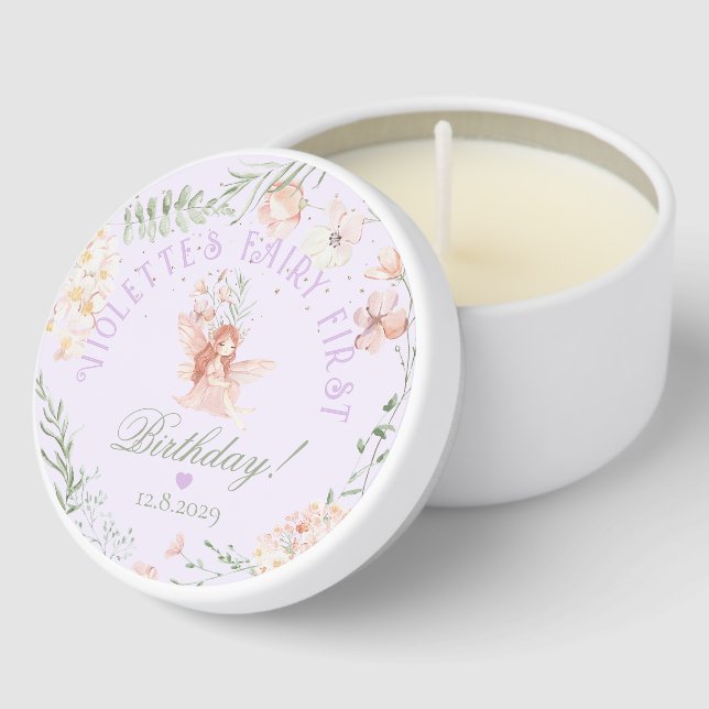 Fairy First Birthday Magical Enchanted Garden Mini Candle Favors (Corner)