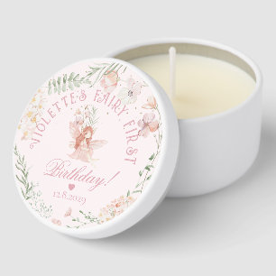 Fairy First Birthday Magical Enchanted Garden Mini Candle Favors