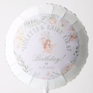 Fairy First Birthday Magical Enchanted Lilac Balloon