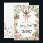 Fairy First Birthday Magical Forest Watercolor Invitation<br><div class="desc">Fairy First Birthday Magical Forest Watercolor Invitation 

Customize this invitation with the text using the Edit button to personalize your invitations.</div>