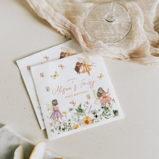 Fairy First Birthday  Napkins