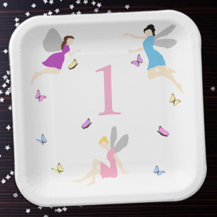 Fairy First Birthday Paper Plates