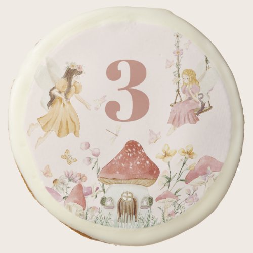 Fairy First Birthday Party Decor Favor Sugar Cookie