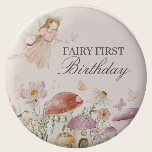 Fairy First Birthday Party Dessert Favor