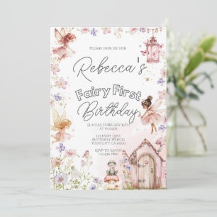Fairy First Birthday Party Invitation