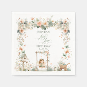 Fairy First Birthday Party Personalized Napkins