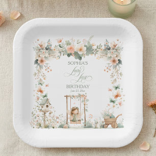 Fairy First Birthday Party Personalized Paper Plates