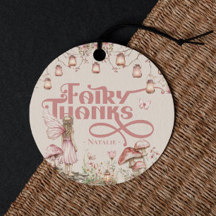 Fairy First Birthday Party Theme Custom Thank You Favor Tags