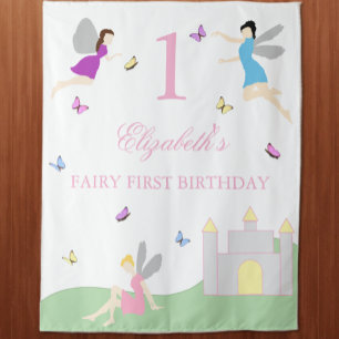 Fairy First Birthday Tapestry